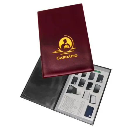 Pasta para cardápio luxo 324 - com 4 folhas - ACP