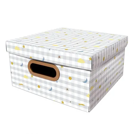 Caixa Organizadora média linho - pequenos astros - 2325 - Dello