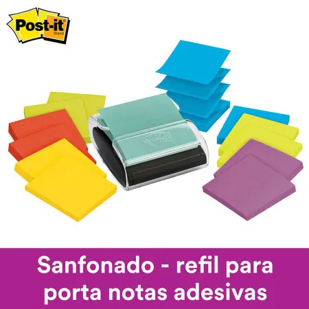 Bloco de notas super adesivas Post-it refil Verde Sorte 76x76mm 90 folhas - 3M