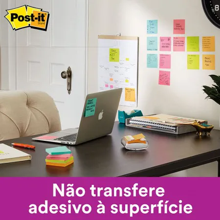 Bloco de notas super adesivas Post-it refil Verde Sorte 76x76mm 90 folhas - 3M