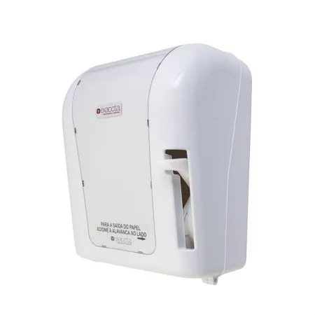 Toalheiro para papel toalha bobina com alavanca -  E-DBAL506 - Branca - Exaccta