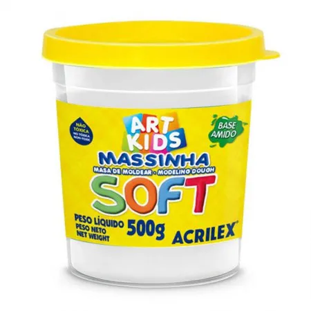 Massa de modelar Soft 500g - Branco 418 - Acrilex