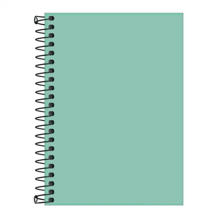 Caderneta capa plástica sem pauta 1/8 80 folhas Neon Azul Turquesa - Tilibra