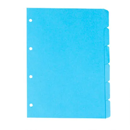 Divisória de cartolina azul ofício com 6 projeções - 1201 - Delucas