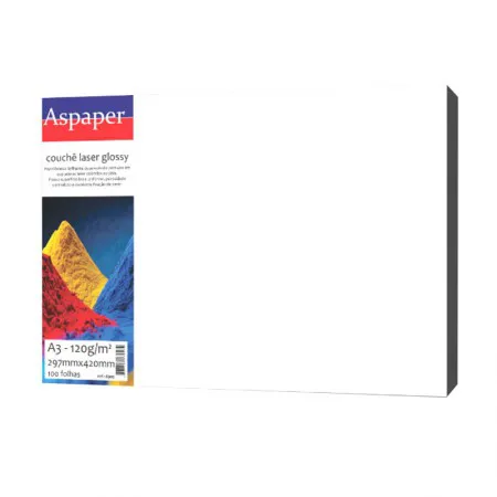 Papel couchê laser fosco A3 120g com 100 folhas 8571 - Usa Folien