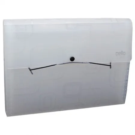 Pasta sanfonada A4 com 12 divisórias - Cristal - 6070.H - Dello