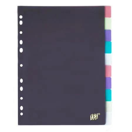 Divisória colorida A4 - 10 projeções com visor - 10INTBA-SOR - Yes