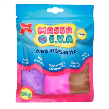 Massa de EVA Foamy para artesanato 50g 5 cores 13020 - Gatte
