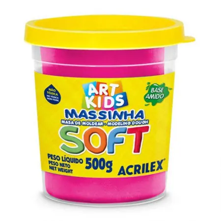 Massa de modelar Soft 500g - Rosa 107 - Acrilex