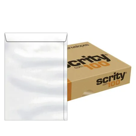 Envelope saco branco SOF328 200x280mm caixa com 100 unidades - Scrity