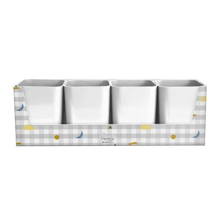 Porta objetos pequenos astros c/ 4 unidades branco - 2295.01 - Dello