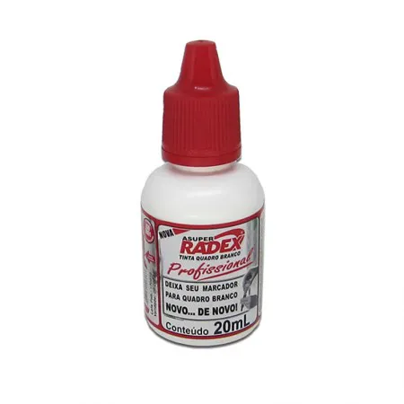 Tinta para pincel de quadro branco 20ml Vermelho - Radex