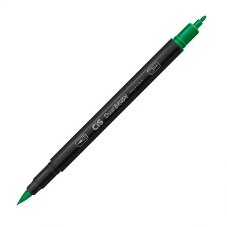Caneta Pincel dual Brush Aquarelável - (09) - Verde - Cis