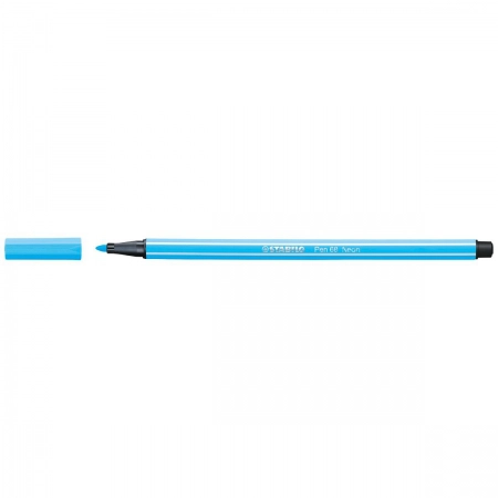 Caneta hidrográfica Ponta Sintética 68/031 - Azul Neon - Stabilo
