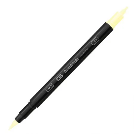 Caneta Pincel dual Brush Aquarelável - (42) - Amarelo Pastel - Cis