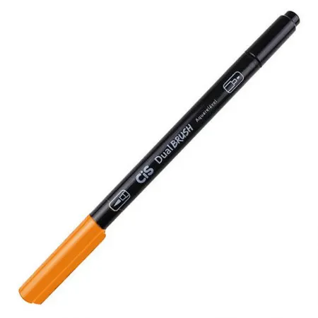 Caneta Pincel dual Brush Aquarelável - (49) - Laranja Neon - Cis