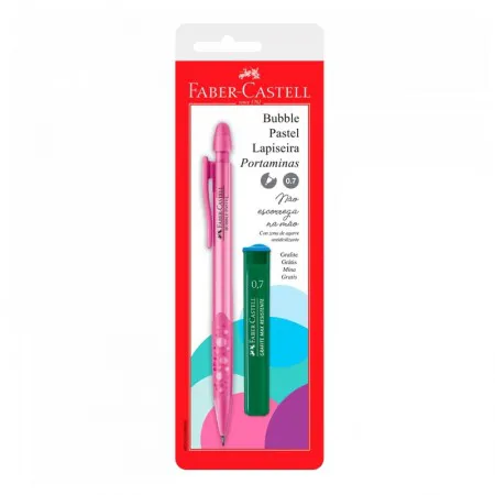 Lapiseira 0.7mm Bubble Rosa pastel SM/07BBRS com 1 unidade - Faber-Castell