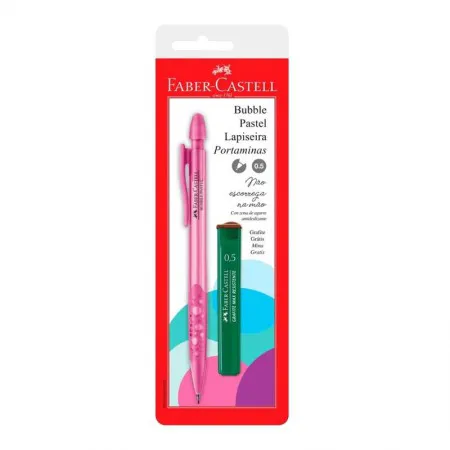 Lapiseira 0.5mm Bubble Rosa pastel SM/05BBRS com 1 unidade - Faber-Castell