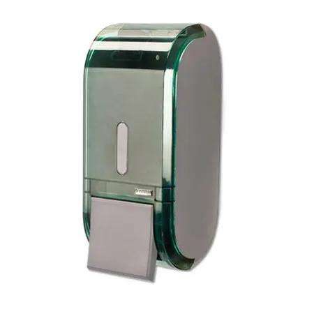 Saboneteira glass compacta verde líquido e gel com reservatório C19303 400ml - Premisse