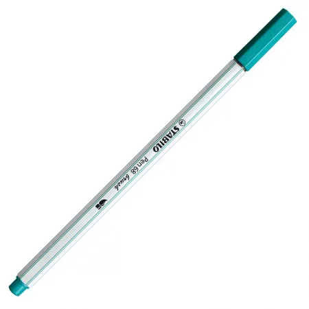 Caneta pincel Pen Brush Aquarelável - 568/51 - Azul Turquesa - Stabilo