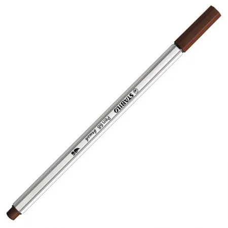 Caneta pincel Pen Brush Aquarelável 56845 Marrom Escuro - Stabilo