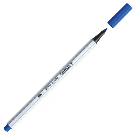 Caneta pincel Pen Brush Aquarelável 56832 Azul Esc Stabilo