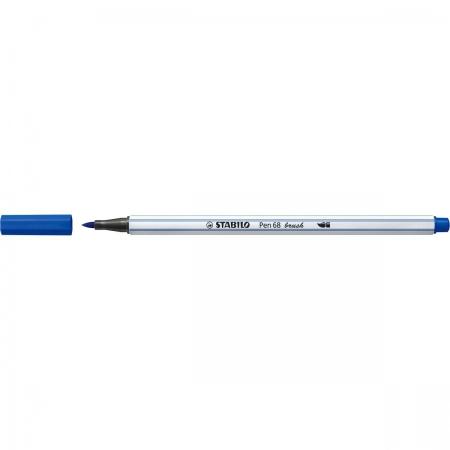 Caneta pincel Pen Brush Aquarelável - 568/32 - Azul Escuro - Stabilo
