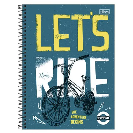 Caderno espiral capa dura universitário 1x1 - 80 folhas - Pepper Lets Ride - Tilibra