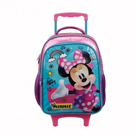 Mochila escolar grande com rodas 11430 - Minnie Y - Xeryus