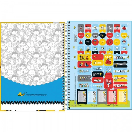 Caderno espiral capa dura universitário 10x1 160 folhas Snoopy - Tilibra