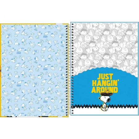 Caderno espiral capa dura universitário 10x1 160 folhas Snoopy - Tilibra
