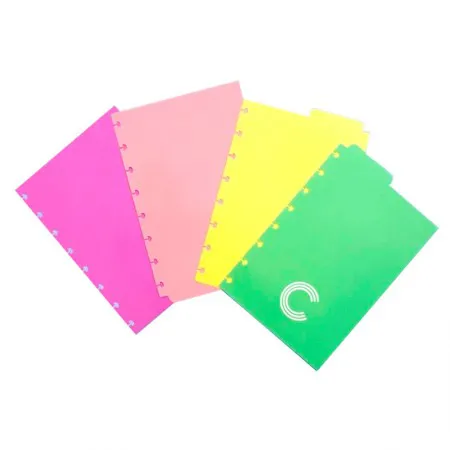 Divisória A5 4 abas pastel CIDA2003 - Caderno Inteligente