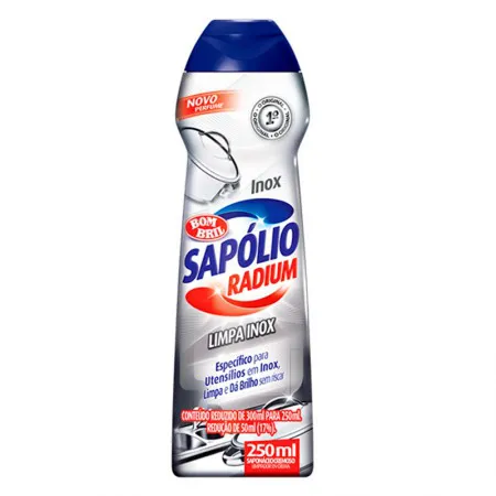 Sapólio Radium limpa inox 250ml - Bombril