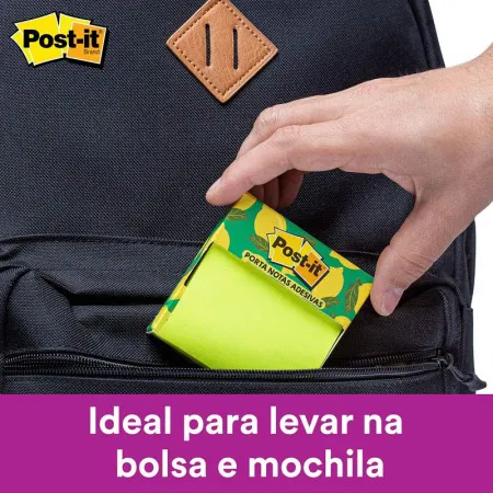 Bloco de notas adesivas Post-it para levar azul 76x76mm 90 folhas - 3M