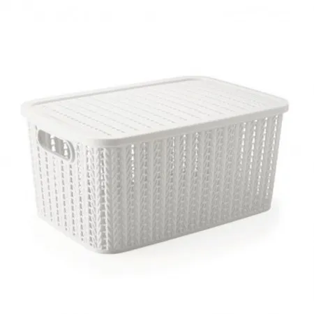 Caixa organizadora retangular Branca 8L 8648 - Plasútil