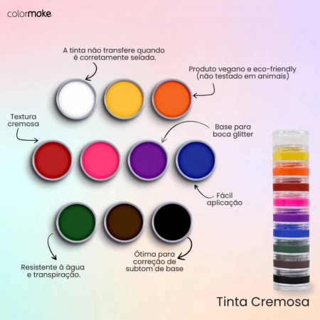 Tinta cremosa facial com 10 cores - 0503 - Colormake