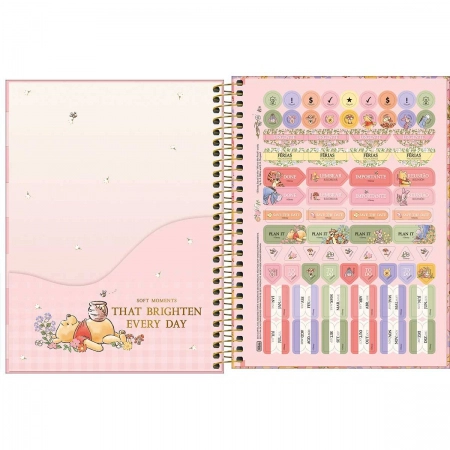 Agenda planner espiral semanal Pooh 2027 - Tilibra