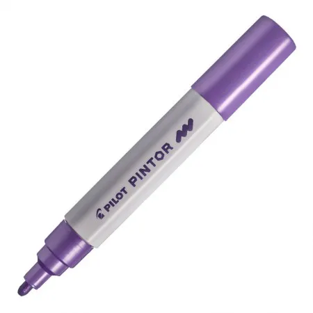 Pincel marcador Pintor ponta média 1.4mm - violeta metálico - Pilot
