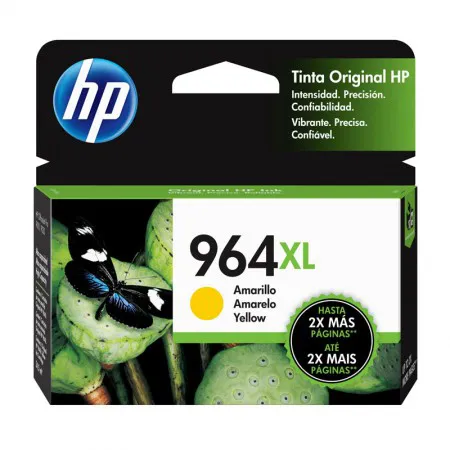 Cartucho HP 964XL Original 3JA56AL amarelo p/ OfficeJet Pro 9010, 9016, 9018, 9020