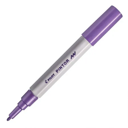 Pincel marcador Pintor ponta fina 1.0mm - violeta metálico - Pilot
