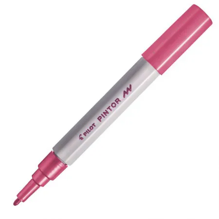 Pincel marcador Pintor ponta fina 1.0mm - rosa metálico - Pilot