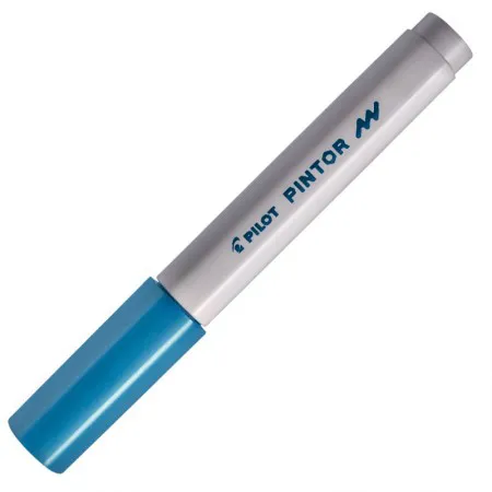 Pincel marcador Pintor ponta fina 1.0mm - azul metálico - Pilot