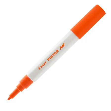 Pincel marcador Pintor ponta fina 1.0mm - laranja - Pilot