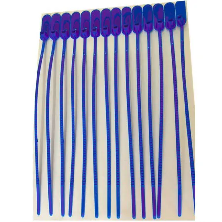 Lacre para malote dupla trava 23cm azul com 100 unidades