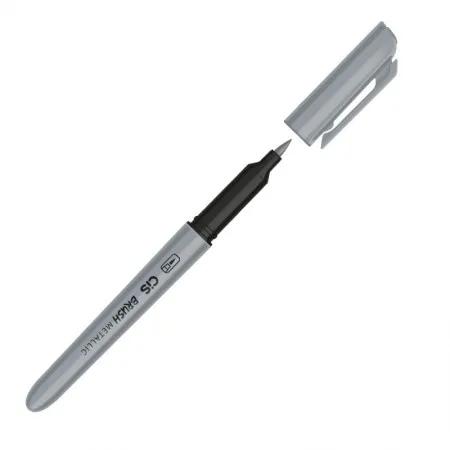 Caneta pincel Brush Metálico - Prata - Cis