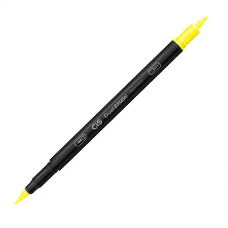 Caneta Pincel dual Brush Aquarelável - (27) - Amarelo Canário - Cis
