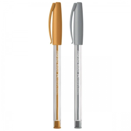Caneta esferográfica 1.0 Trilux Colors Metalizada SM/032PO com 2 unidades - Faber-Castell