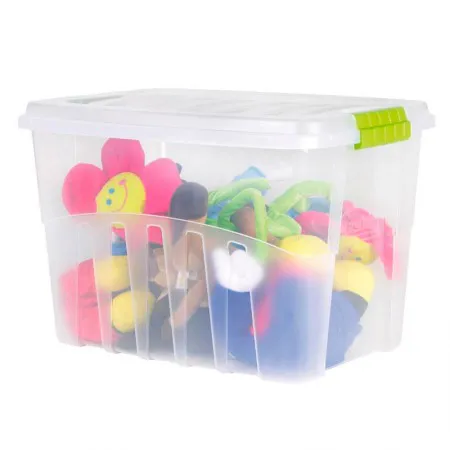 Caixa organizadora Gran Box alta Cristal 78L 2761 - Plasútil