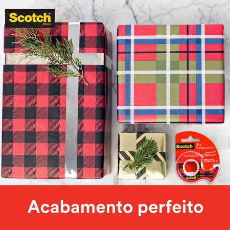 Fita Scotch transparente com 2 rolos e 1 aparelho 12mmx10m - 3M