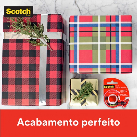 Fita Scotch transparente com 2 rolos - 12mmx20m - 3M